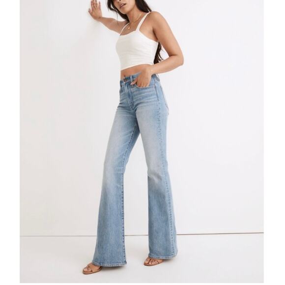 Madewell Women's The Perfect Vintage Flared Leg Jeans Stretch Blue Size 29 - Picture 1 of 12